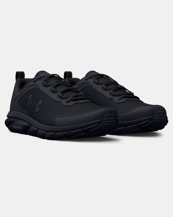 Men's UA Charged Assert 9 Wide (6E) Running Shoes, Black, pdpMainDesktop image number 3